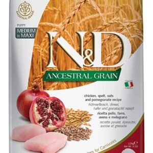 Farmina N&D Ancestral Grain Spelt Oats Chicken Pomegranate Puppy Medium Maxi Dry Food