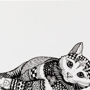 Zentangle Place Mat White/Black