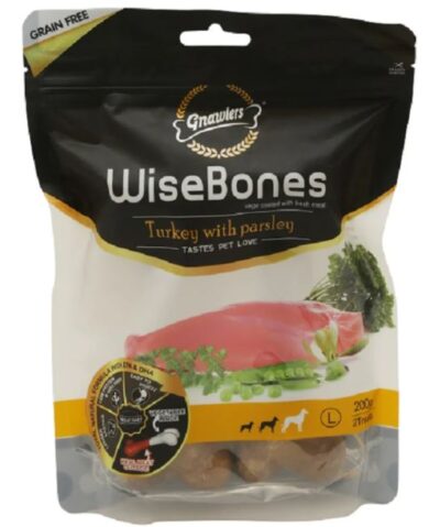 Gnawlers Wise Bone Turkey With Parseley 200gm