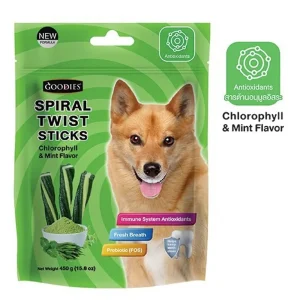 Goodies Spiral Twist Sticks Chlorophyll And Mint Flavor
