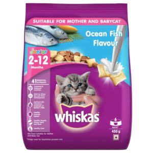Whiskas Junior Ocean Fish Flavour With Milk Cat Dry Food