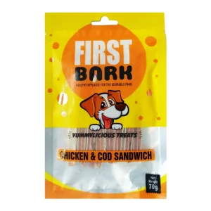 First Bark Yummylicious Treats Chicken & Cod Sandwich