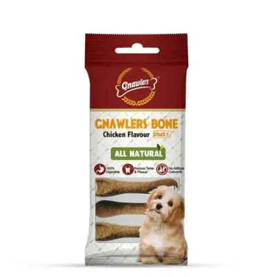 Gnawlers All Natural Chicken Flavour Bone 3 Inch