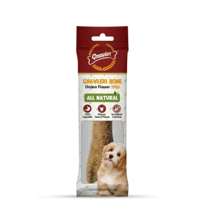 Gnawlers All Natural Chicken Flavour Bone 4.5 Inch